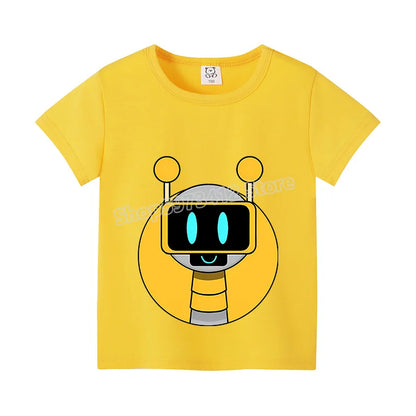 Sprunki Kids T-shirt Summer Children Incredibox Game Cotton Short Sleeve Top Boy Anime Fashion Cute Tee Girl Casual Clothes Gift