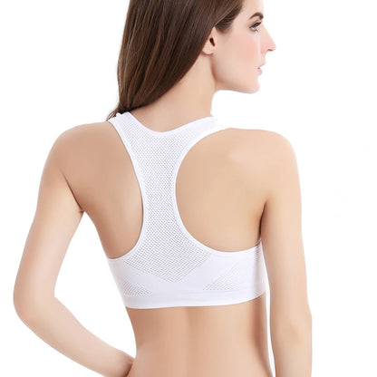 Women’s Breathable Shockproof Sports Bra | Sweat-Absorbent, Padded, Double Layer | Seamless Gym & Yoga Fit