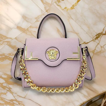 Premium Retro Messenger Bag Women - Textured Leather Shopper with Custom Paris Letter Logo & Versatile Crossbody Strap Design