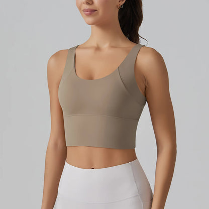 Yoga Bra Underwear Women Summer Shockproof Bra Beautiful Back Sports Running External Wear Training Fitness Yoga Tank Top Bra