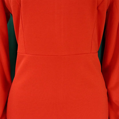 Elegant Office Dresses for Woman 2024 New O Neck Petal Sleeve Sheath Package Hips Mid Calf Formal Business Work Wear Dress Midi