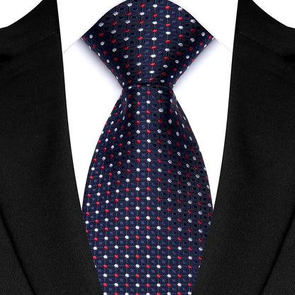 Luxury 8CM Mens Ties Polka Dot Necktie Formal Classic Business Necktie Jacquard Woven Neck ties For Men Groom Wedding Party