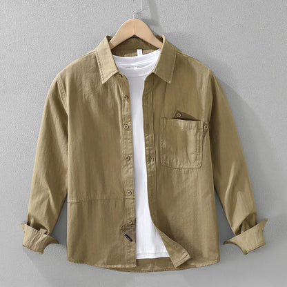 2025 New Spring Japan Workwear Long Sleeve Shirts 100% Cotton Fashion Versatile Artistic Casual Loose Tops Men Drop Shipping