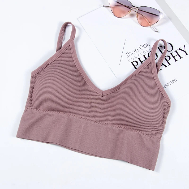 Women Seamless Bras Tank Top Push Up Bra Wireless Sexy Underwear Breathable Yoga Bra For Women Tank Crop Top Brassiere