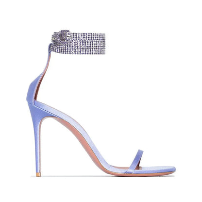 Clearance!!! Luxury Rhinestones Transparent PVC High quality Women Pumps Sandals Fashion Summer Stiletto High heels Party Shoes