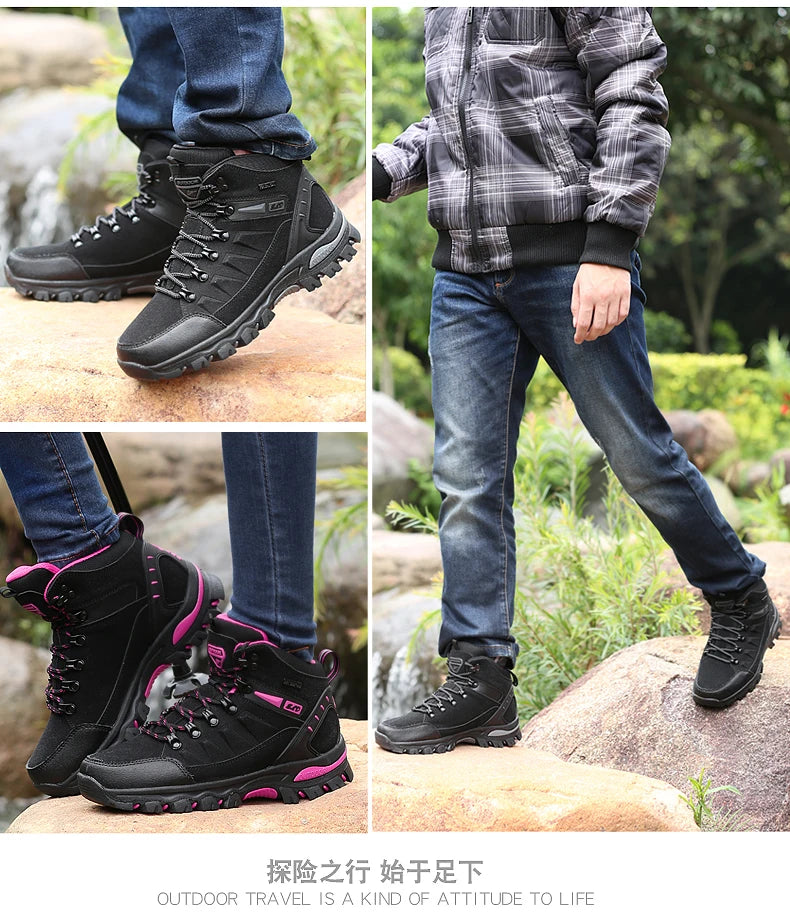 Men's Boots Men Hiking Boots Outdoor Work Shoes Anti Puncture Safety boots man Anti Slip Sneakers Couples Ankle boots for women