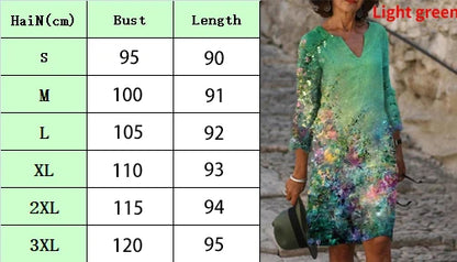 New Spring Women Loose Vintage Ruffles Dress Summer Large Big Printed Boho Casual Party Elegant Dresses