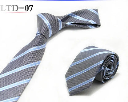 Luxury 7CM Mens Ties Striped Dot Necktie Formal Classic Business Neck Ties Jacquard Woven Necktie For Men Groom Wedding Party