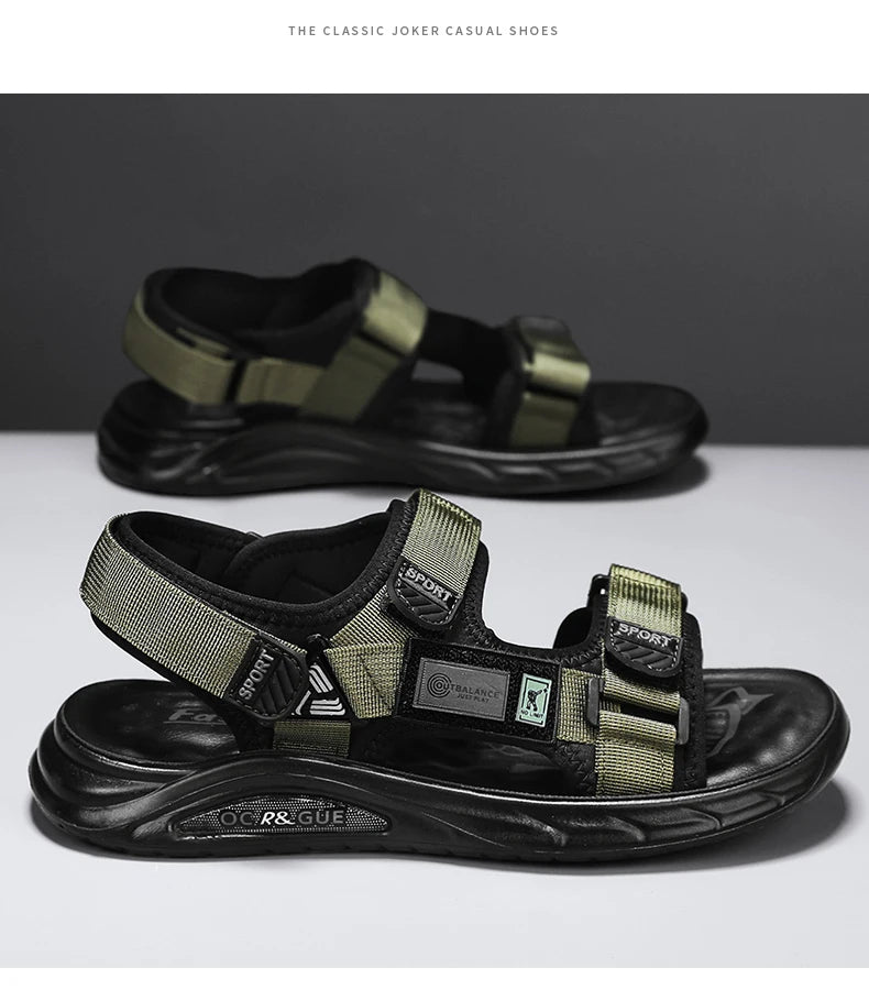 Men's casual sandals summer new outdoor anti slip beach shoes student comfort Breathable sports sandals youth fashion slippers