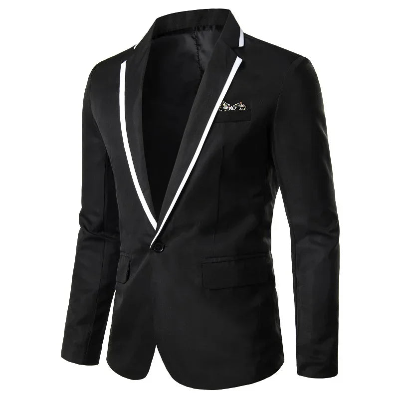 2023 Slims Men's Western-style Blazer Speed Selling Fashionable Solid Color Business Suit Casual Scene