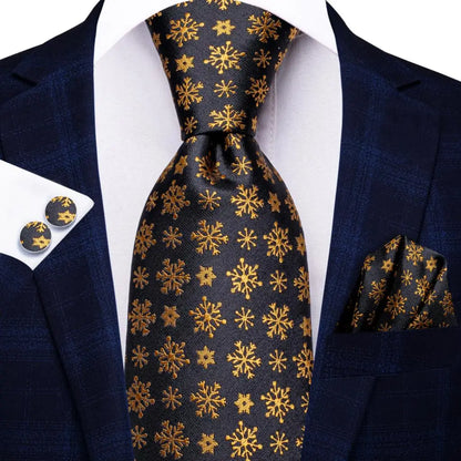 Hi-Tie Psialey Black Gold Silk Elegant Tie For Men Groom Wedding Men Necktie Pocket Square Cufflink Accessory Wholesale Designer