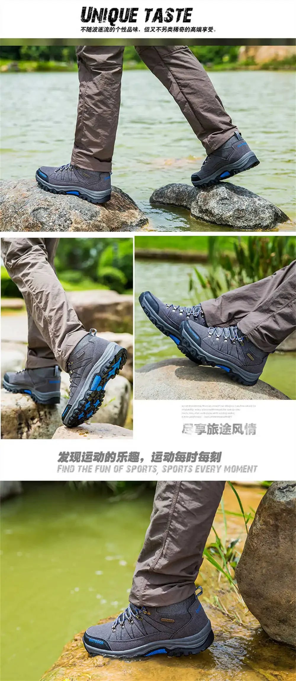 Extra Large Sizes Hard Sole Trekking Hiking Hiking Boots Men's Summer Hiking Shoes Men's Luxury Designer Sneakers Sport