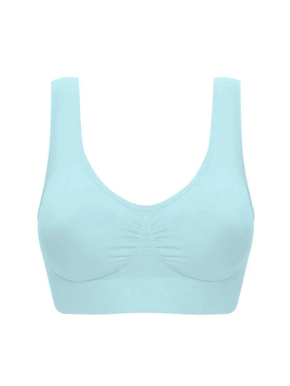 Sexy women push up BREAST bra big size backless bras plus size wireless brassiere breathable seamless bra 1pcs wfws01