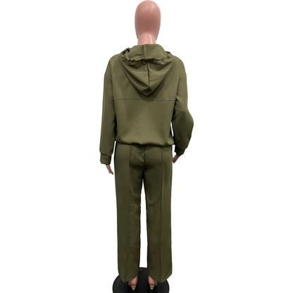 CM.YAYA Long Sleeve Women Set Loose Long Sleeve Hoodies Pant Suits 2024 Spring 2 Two Piece Sets Sporty Tracksuits Street Outfits