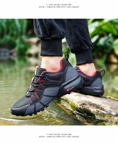 Men Women Hiking Shoes Waterproof Outdoor Trainers Lace-up Climbing Trekking Sneakers Mountain Walking Hunting Tactical Sneakers