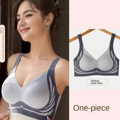 Super Gather Wireless Push-up Bra Women Gathered Up Soft Support Adjustable Underwear Anti-sagging Seamless Lift-up Bra