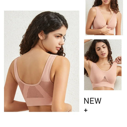 Seamless Bras For Women Push Up Sports Bralette Female Non-wire No Pad Crop Top Hollow Breathable Sexy Lingerie S-5XL Brassiere