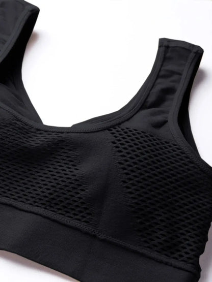 Seamless Mesh Women Sports Bras Fitness Gym Running Underwear Shockproof Bra Wireless 6XL Plus Size Crop Top Breathable Yoga Bra