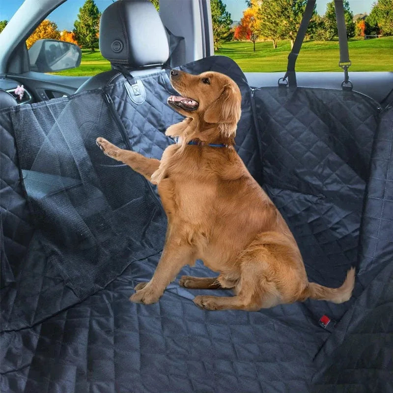 Double Zippered Car Pet Seat Pad Waterproof Dirt Resistant Suitable Multiple Models Solid Color Cars Rear Seats Cushion