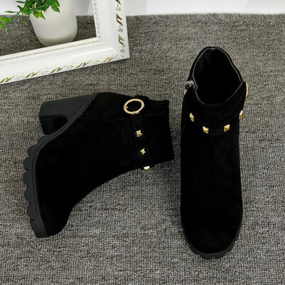 2024 New Spring Winter Women Boots High Quality Lace-up European Ladies Shoes for Women High Heels Women Boots Fast Delivery