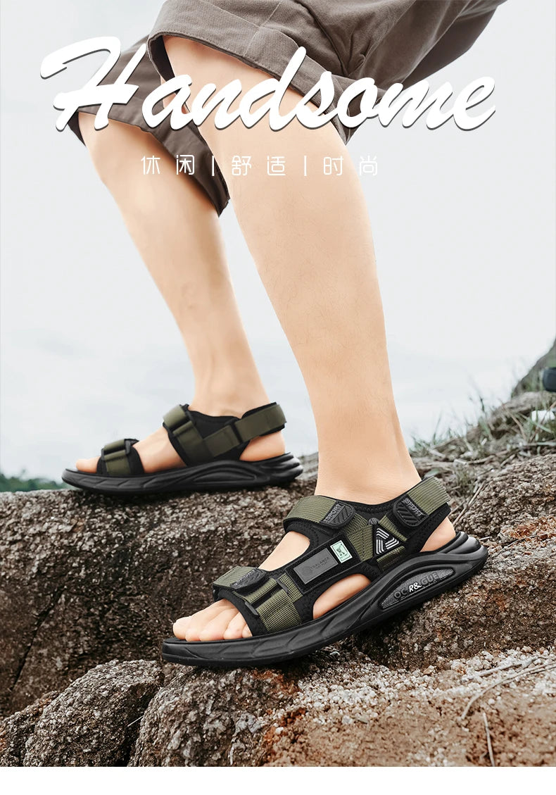 Men's casual sandals summer new outdoor anti slip beach shoes student comfort Breathable sports sandals youth fashion slippers