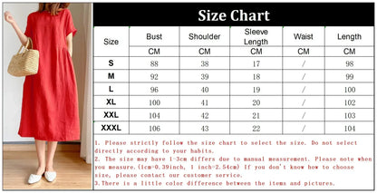 New in Spring Summer Women's Dress Elegant Casual Loose Short Sleeve Tops A-LINE Oversize Solid Midi Dresses for Women Clothing