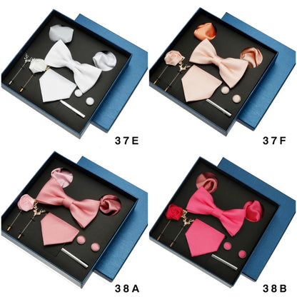 Men Tie Silk Necktie Man Bowtie Hanky Brooches Cufflinks And Tie Clip For Men Accessories Red Burgundy Wedding Tie Gifts Set