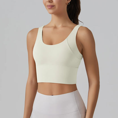 Yoga Bra Underwear Women Summer Shockproof Bra Beautiful Back Sports Running External Wear Training Fitness Yoga Tank Top Bra