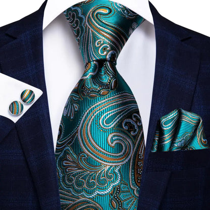 Hi-Tie 8.5cm Business Black Solid Paisley 100% Silk Men's Tie Neck Strip Ties for Men Formal Luxury Wedding Neckties Gravatas