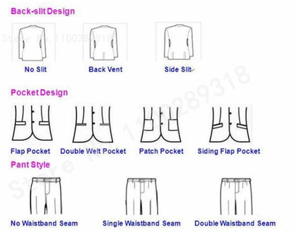 Pink Luxury Men's Suits Terno Formal Outfits 3 Piece Jacket Pants With Vest Slim Fit Luxury Costume Homme Formal Occasion Terno