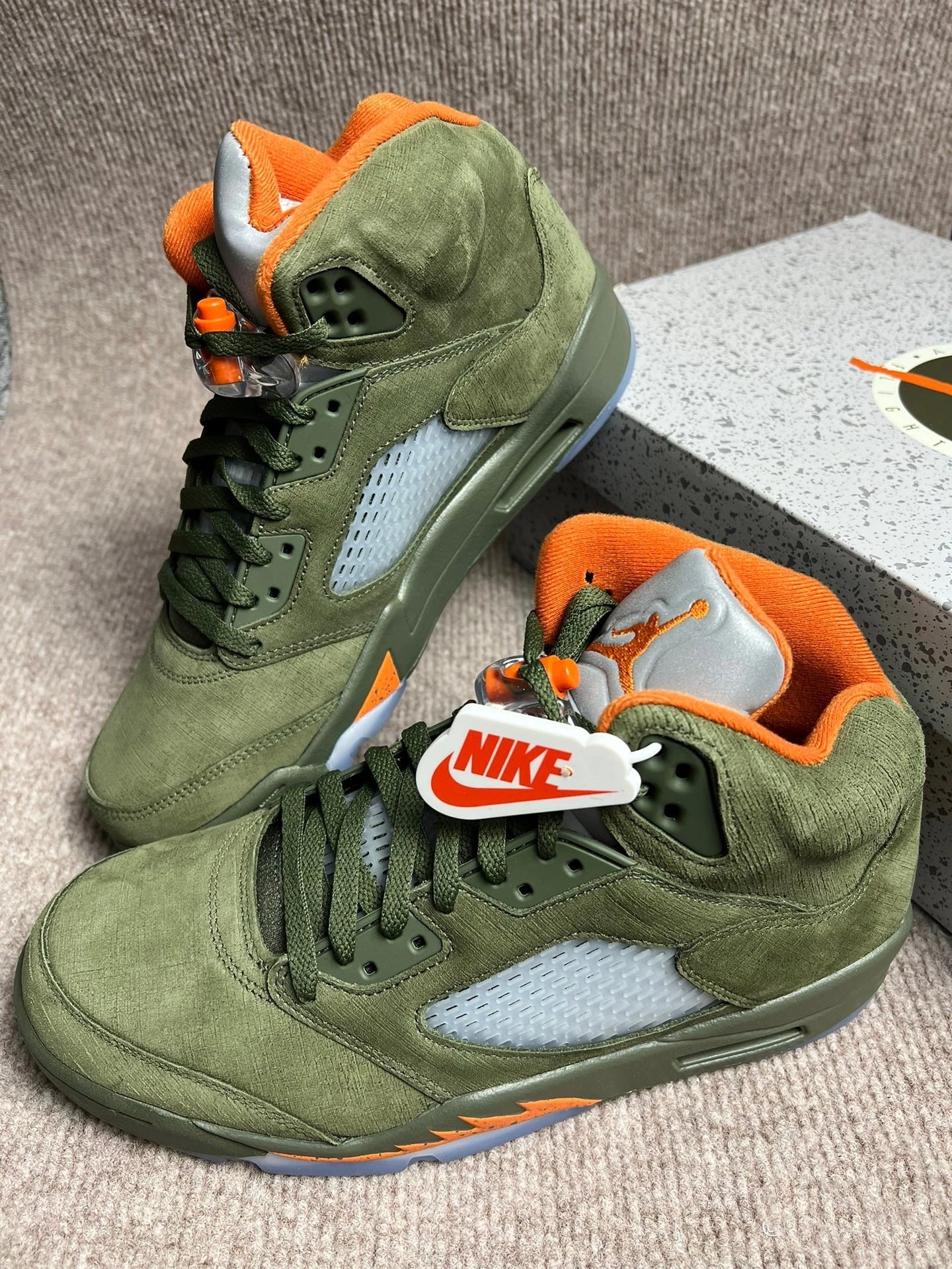 Nike Air Jordan 5 Retro 'Olive' 2024 Sneakers shoes With Original Box