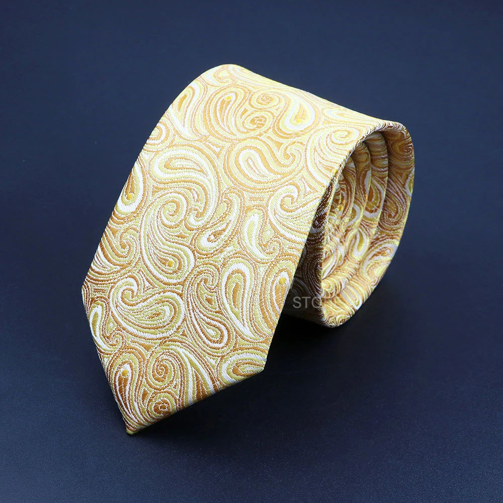 New Design Wedding Men Tie Grey Brown Green Paisley Flower Neckties Men Business Dropshipping Groom Collar Accessories Gift