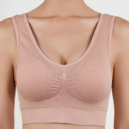 Women Large Seamless Bras Push Up Sports Top Female Breathable Brassiere Unwired Active Padded Bra Crop Top Gym Runing Yoga Vest