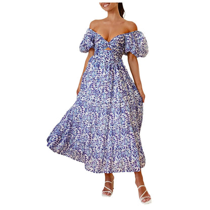 Vestidos Para Mujer Spring Formal Dresses For Women V-Neck Floral Long Dress Casual Summer Dresses For Women Floral Formal Dress