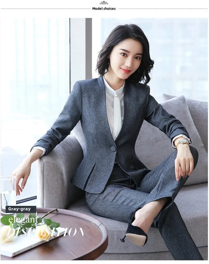 Elegant Red Western-style Suit Jacket For Women Fashionable Professional Attire For Hosting Events Job Interviews