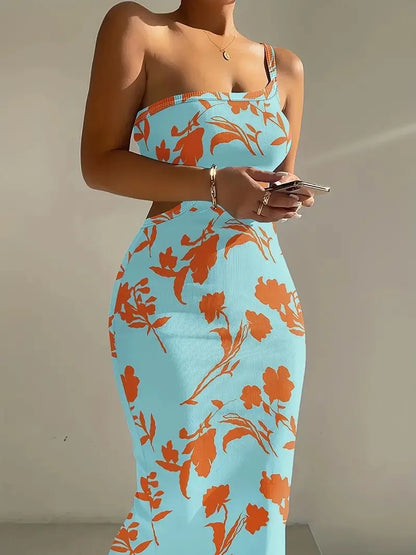 CM.YAYA Summer Women Sleeveless Strap O-neck Sexy 2024 Summer Long Evening Dress Knit Ribbon Night Club Party Maxi Dresses