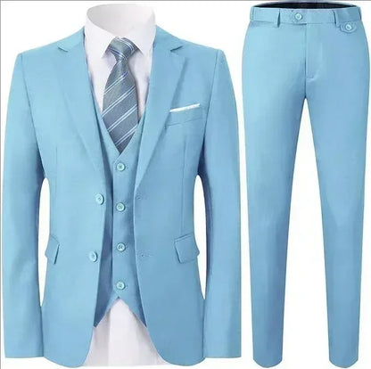 Suit For Men Elegant Wedding 3 Pieces 2 Sets Blazers Full Jackets Vest Pants Formal Fashion Luxury Coats 2025 Classic Costume