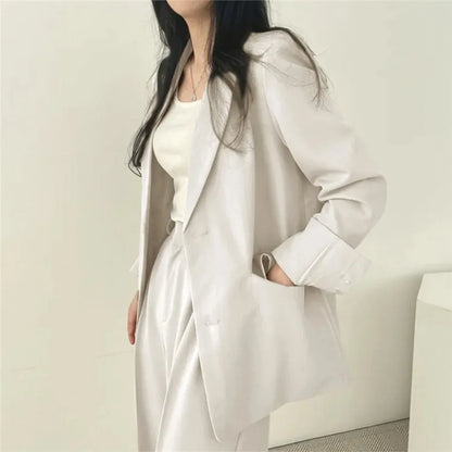 Spring Autumn New in Women's High Waist Loose Luxury Casual Set Pants Fashionable Elegant Comfortable Straight Leg Pants