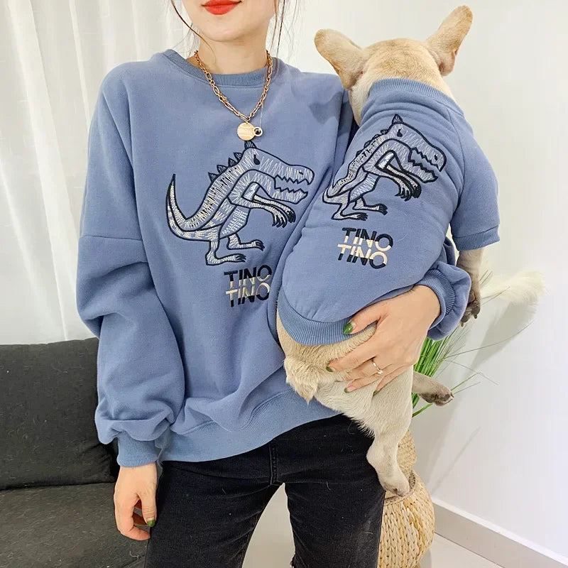 People-pets Matching Clothes for Small Dogs Pets Clothing Dog Pet Winter Hoodies French Bulldog Sweater Pug Costume S-4XL