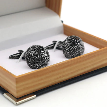 iGame Fashion Knot Cuff Links Quality Brass Material Woven Ball Design Cufflinks For Wedding  Men