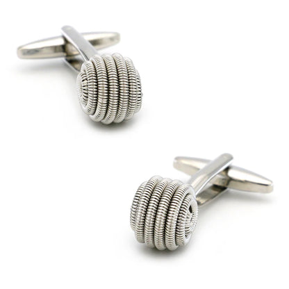 iGame Fashion Knot Cuff Links Quality Brass Material Woven Ball Design Cufflinks For Wedding  Men