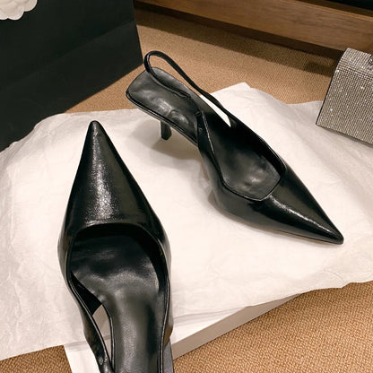 New Fashion Slip-on Women's High Heels Summer Solid Office and Career Sexy Pointed Toe Heeled Sandals Women High Heel Pumps