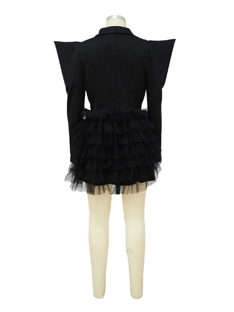 women Elegant and chic dress long sleeve spring female fashion dress mash blazer dress wholesale dropshipping