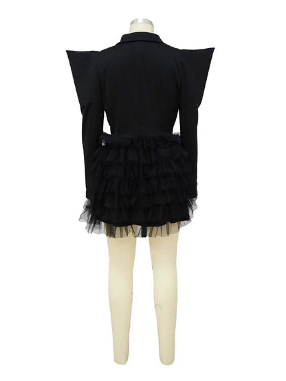 women Elegant and chic dress long sleeve spring female fashion dress mash blazer dress wholesale dropshipping