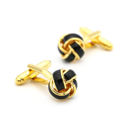 iGame Fashion Knot Cuff Links Quality Brass Material Woven Ball Design Cufflinks For Wedding  Men