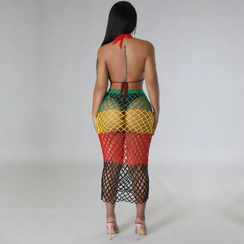 Sexy Off Shoulder Women Fringe Tassel Crochet Tunic Beach Cover Up Dress Knit Hollow Out Assorted Colors Party Long Dress