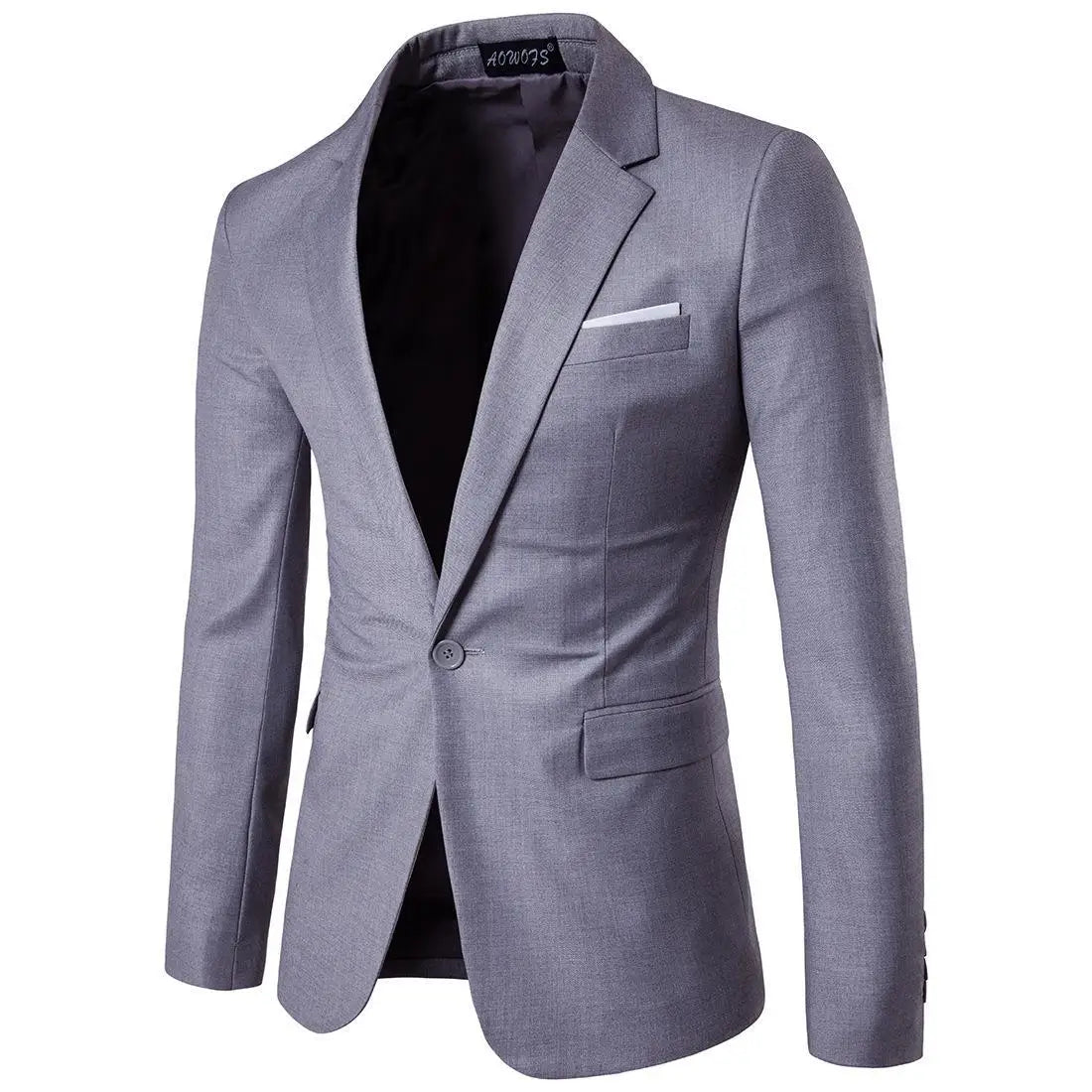 Men Blazer Single Button Cardigan Full Sleeve Slim Fit Turn Down Collar Top Blazer Solid Smart Casual Outwear Spring 2025