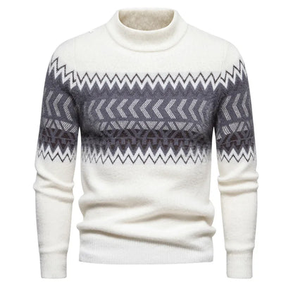 Trend Men's  New Imitation Mink Sweater Soft and Comfortable  Fashion Warm Knit Sweater  Pullover