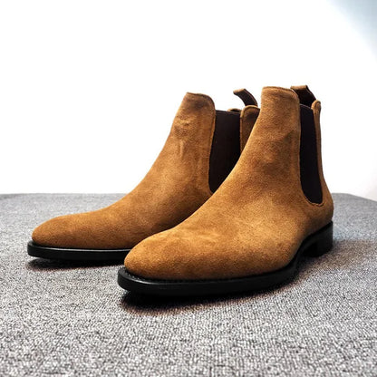 Designer Men Chelsea Boots Luxury Velvet Men's Ankle Boots High Quality Suede Leather Shoes for Men Dress Boots Botas de Hombre