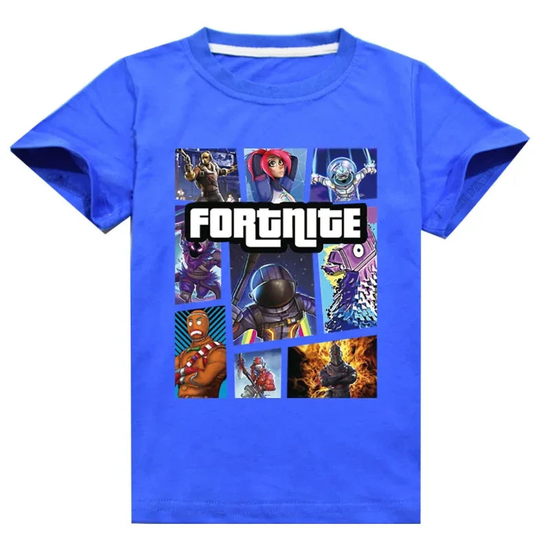 Fortnite T-Shirt Summer Cartoon Children Short Sleeve T-Shirt for Boys Girls Kids TShirt Clothing Print Clothes